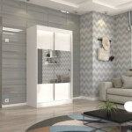 Biały+Biały lacobel+Lustro 120