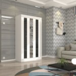 Biały+Czarny lacobel+Lustro 120