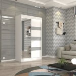 Biały+Szary lacobel+Lustro 120