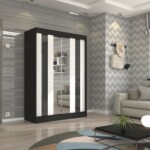 Czarny+Biały+Czarny lacobel+Lustro 150