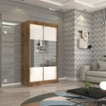 Kraft+Biały lacobel+Lustro 120