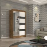 Kraft+Biały+Czarny lacobel+Lustro 120